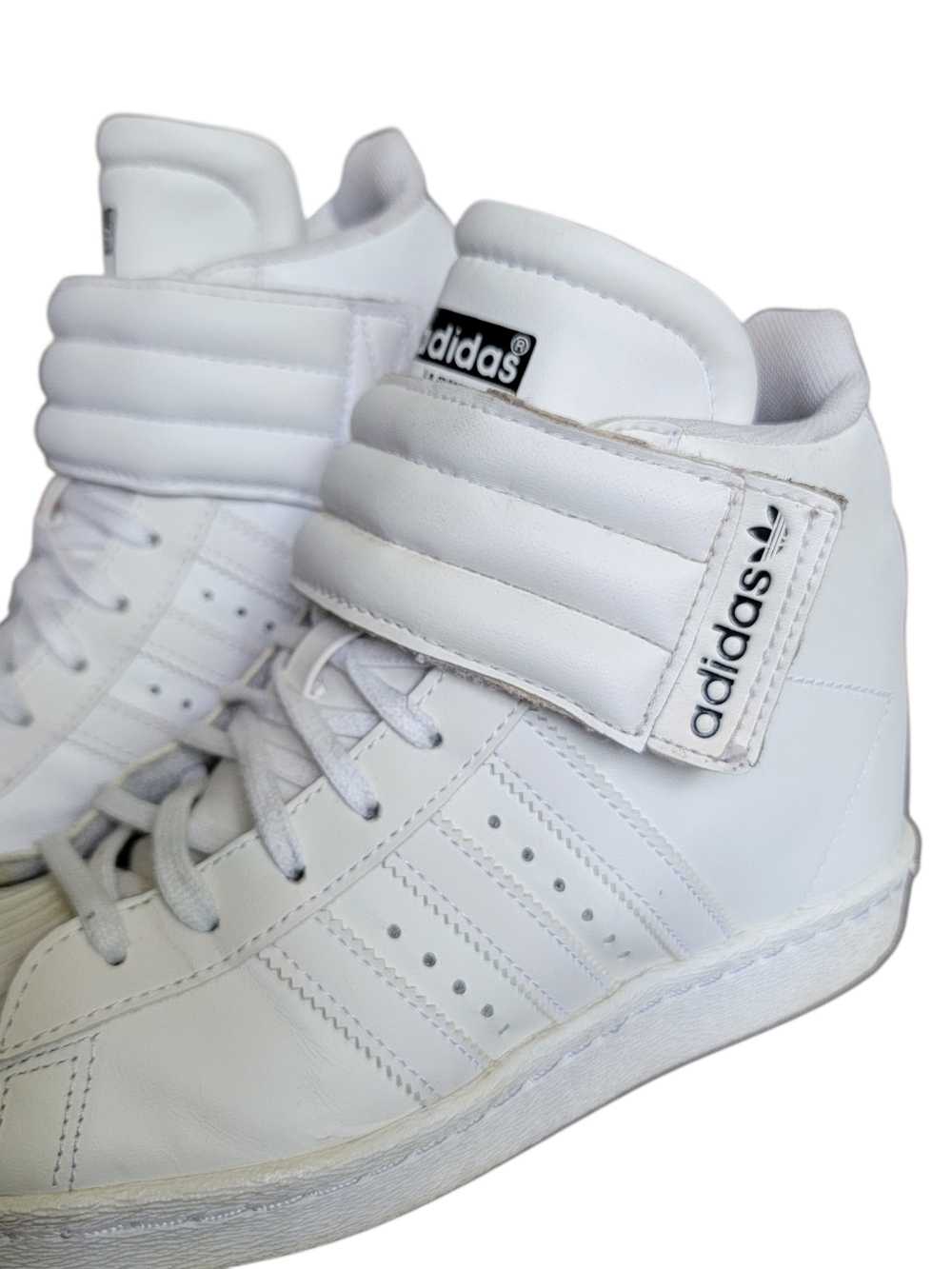 adidas Superstar White High-Top Shell Toe Sneakers - Picture 2 of 10